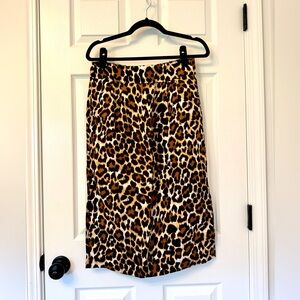 Leopard Print Women's Pencil Skirt J.Crew NWT